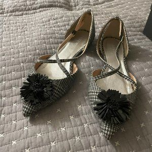 J. Crew Audrey Crisscross Flats in Plaid